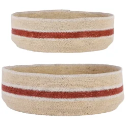 Lot de 2 corbeilles en jonc de mer brique - Sumatra