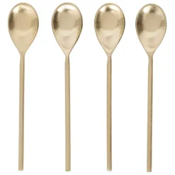 Lot de 4 cuillères à café en inox doré - Gourmet