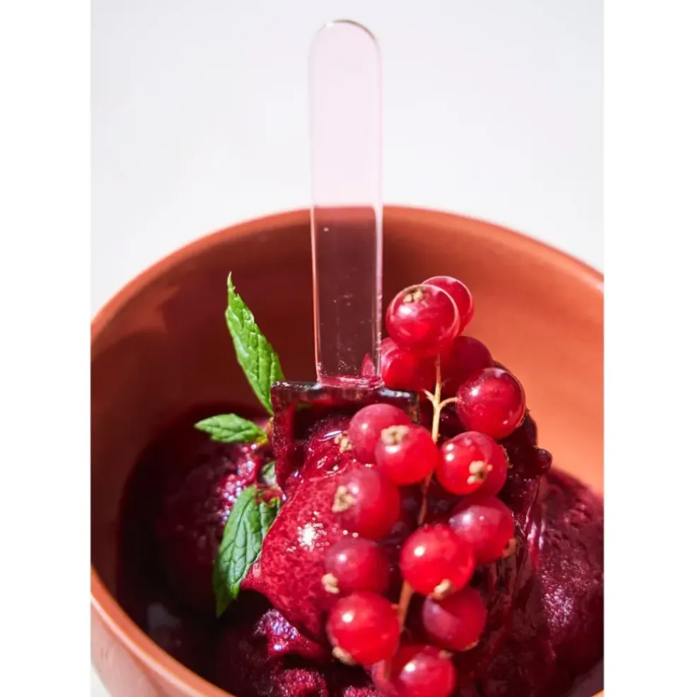 Lot de 6 cuillères à glace en verre borosilicate multicolore - Colorea