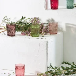 Lot de 4 gobelets en verre rose 35cl - Starla