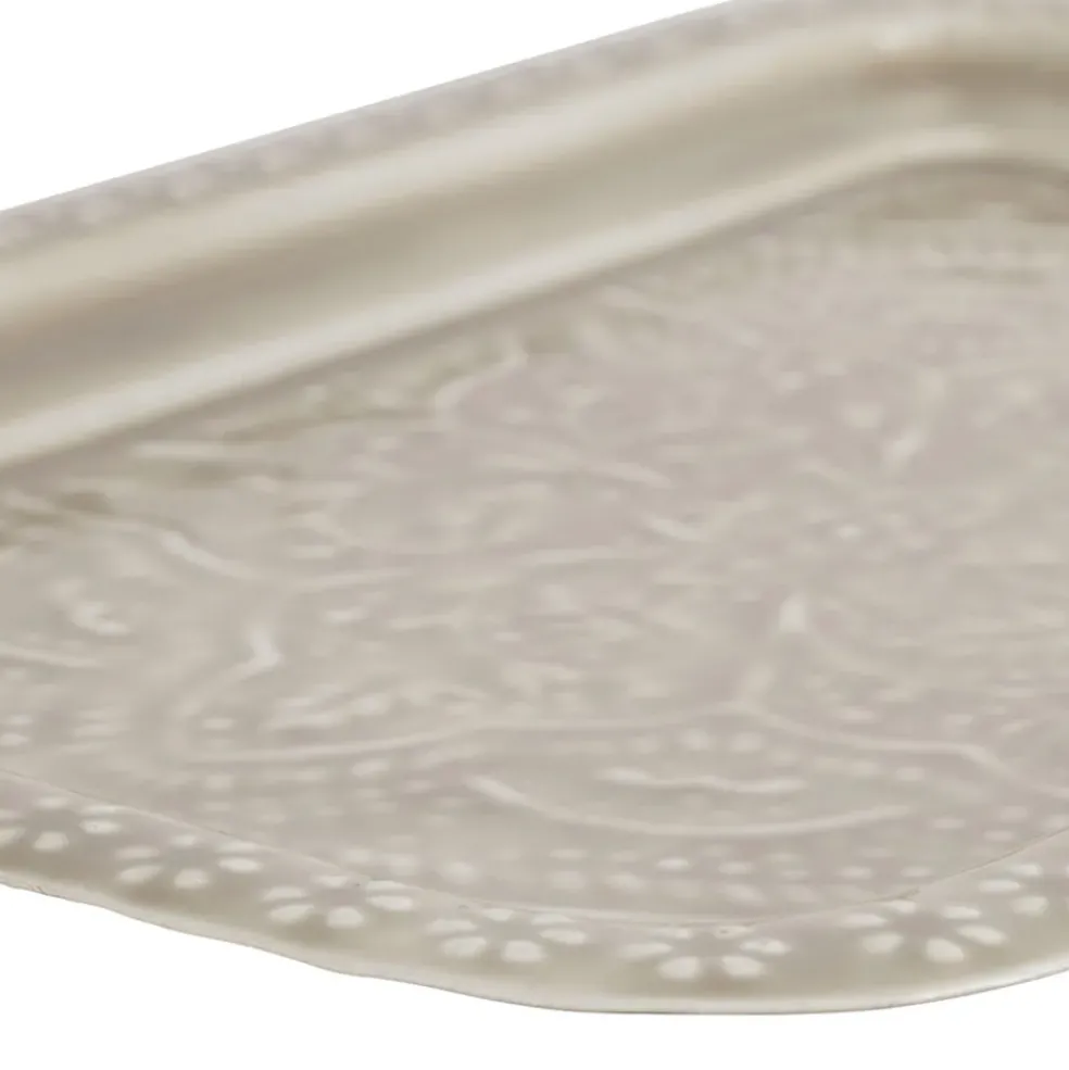 Lot de 2 plateaux en fer grège - Arabise