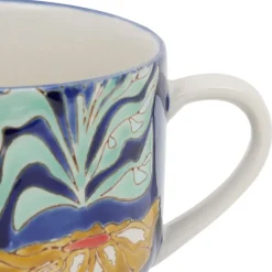 Lot de 2 tasses en grès multicolore 60cl - Flaura