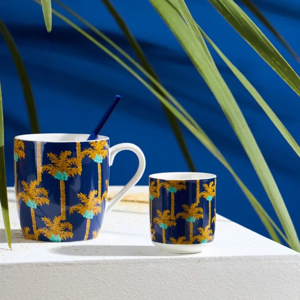 Lot de 4 tasses en porcelaine multicolore 35cl - Mocoa