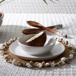 Lot de couverts de salade en manguier beige - Estran