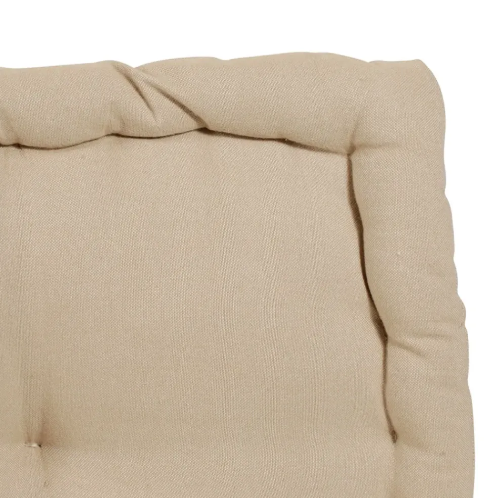 Matelas capitonné chambray beige en coton