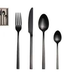 Menagére 16 pieces noir