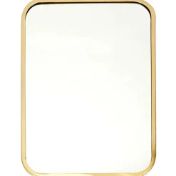 Miroir carre contour dore 34x25cm