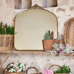 Miroir en fer doré - Charme