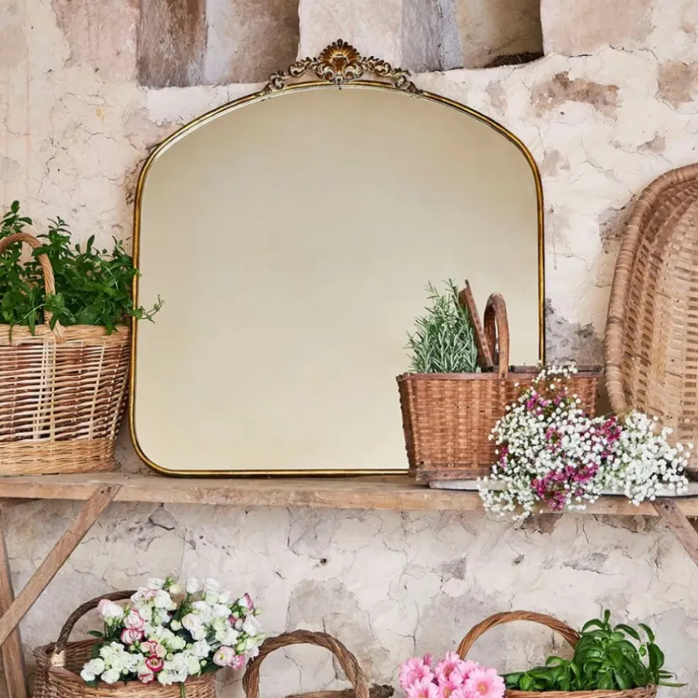 Miroir en fer doré - Charme