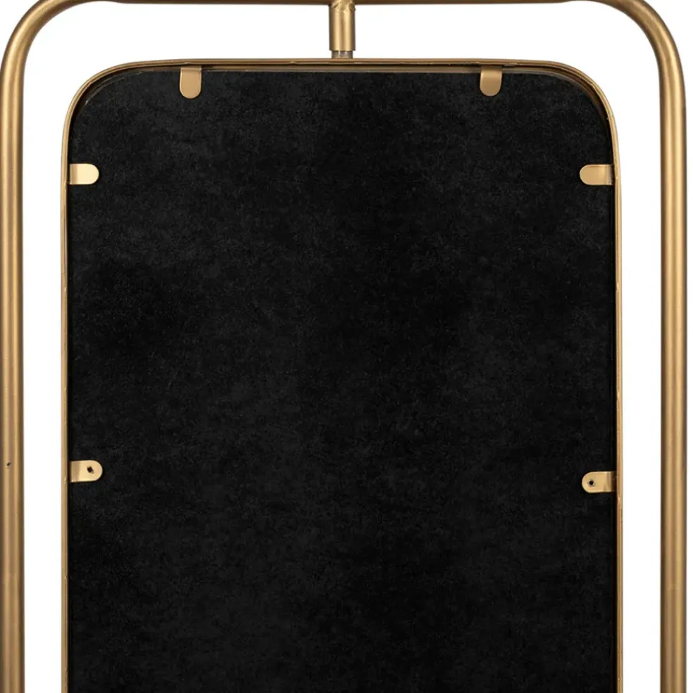 Miroir en fer et panneau de bois h169cm - Aziru