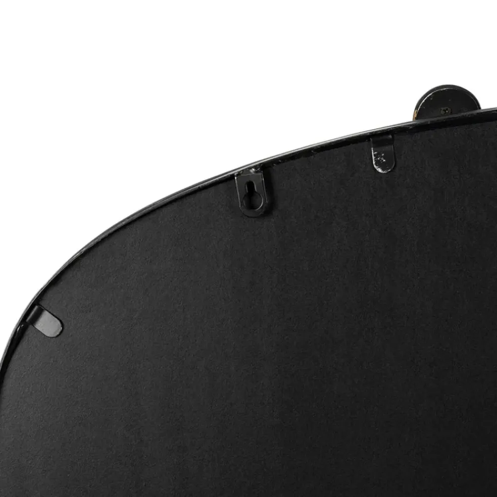 Miroir en fer noir h169cm - Dorhan