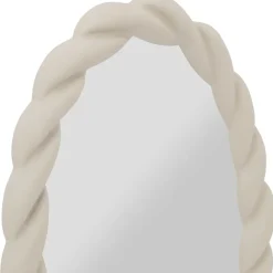 Miroir en mdf et miroir ecru 25x34.5cm - Organic