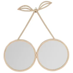 Miroir en rotin naturel - Cerise