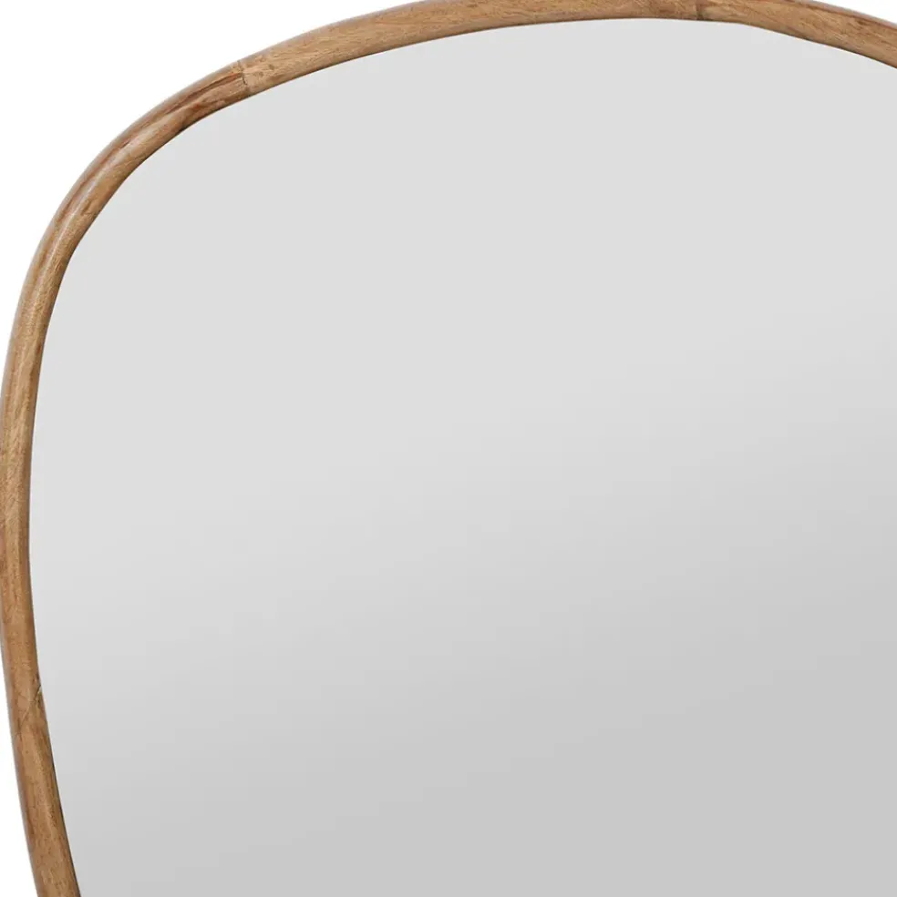Miroir irrégulier en bois de manguier naturel 93x97cm -hervea