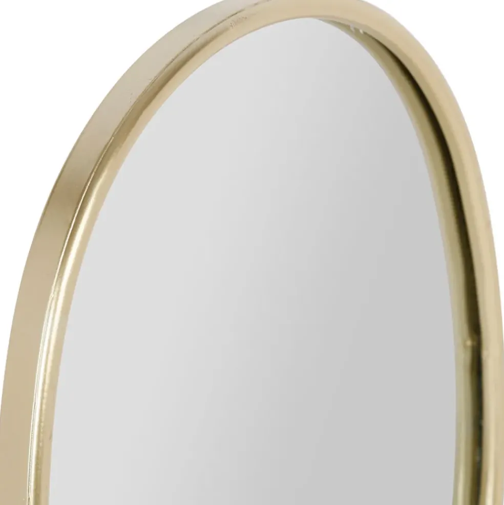 Miroir ovale en fer doré 40x35cm - Ilena