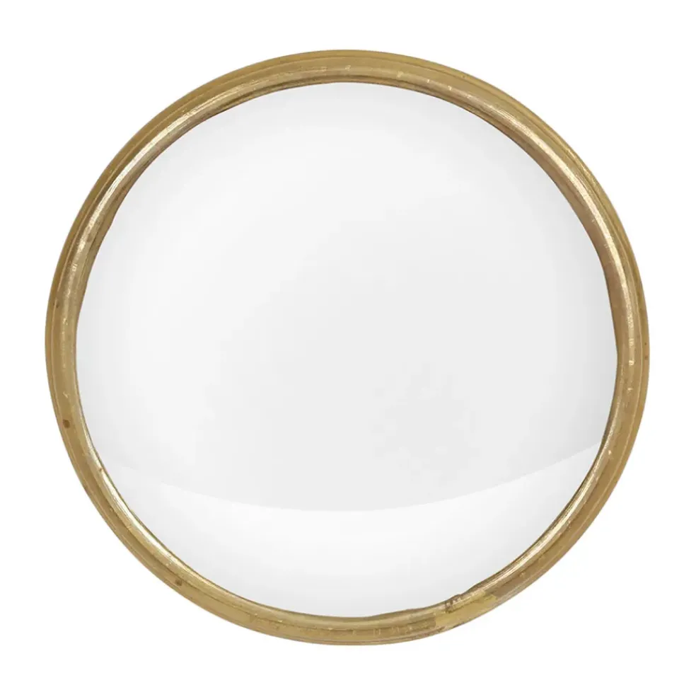 Miroir rond convexe en laiton doré d14.5cm - Edman