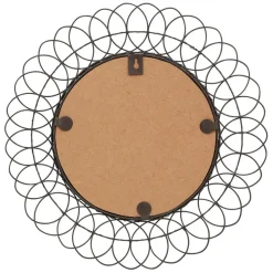 Miroir rond en fer noir D44cm - Lore