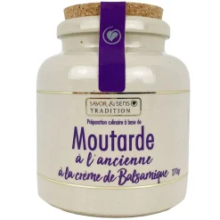 Moutarde à l'ancienne et vinaigre balsamique noir