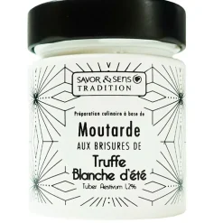 Moutarde aux brisures de truffe blanche (pot blanc)