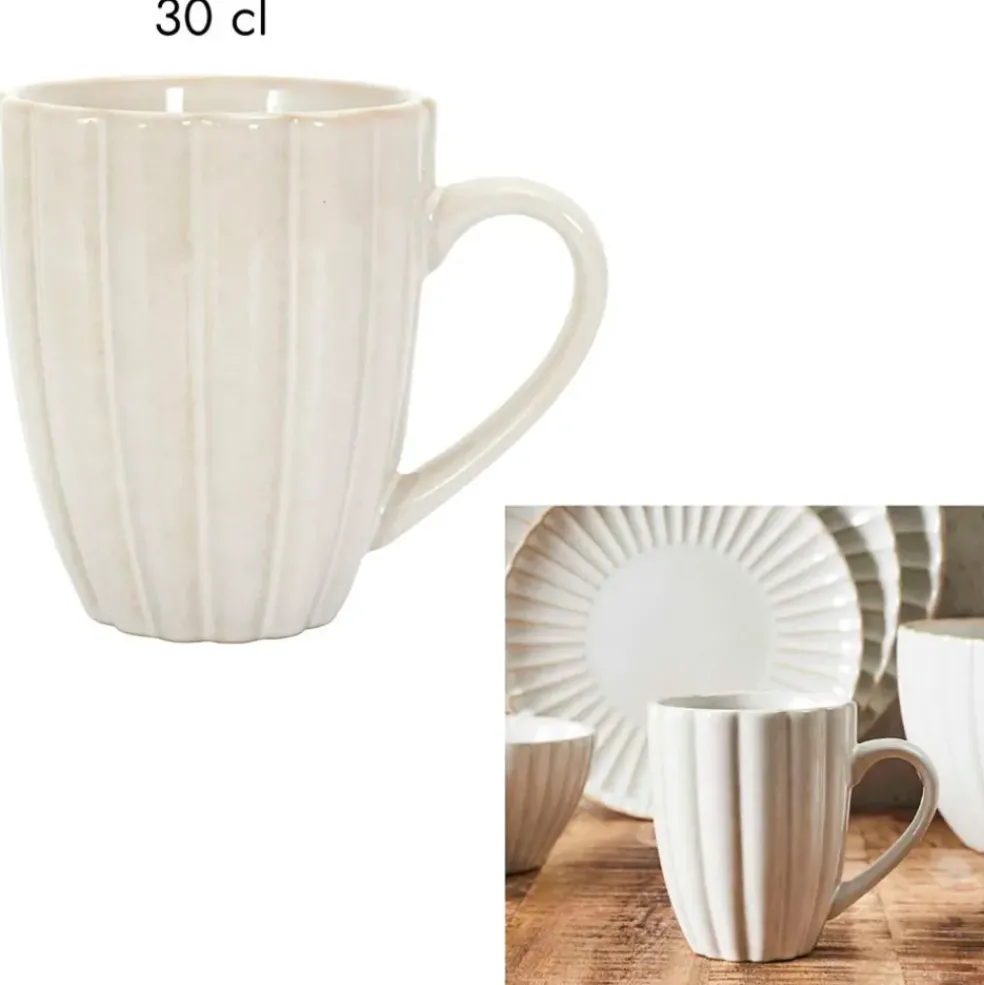 Mug en céramique beige 30cl - Vlora