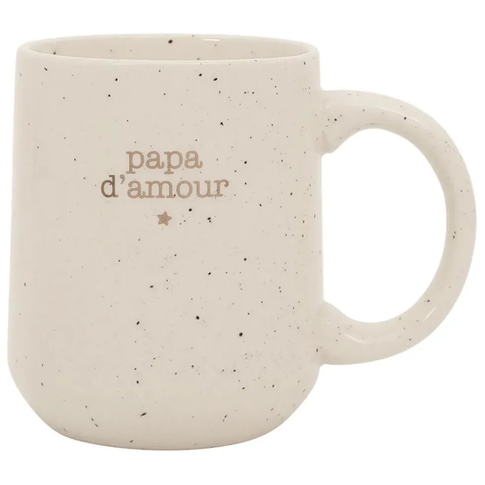 Mug papa en grès blanc 38cl - Beezz