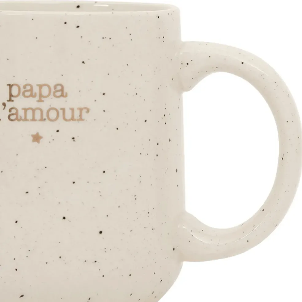 Mug papa en grès blanc 38cl - Beezz