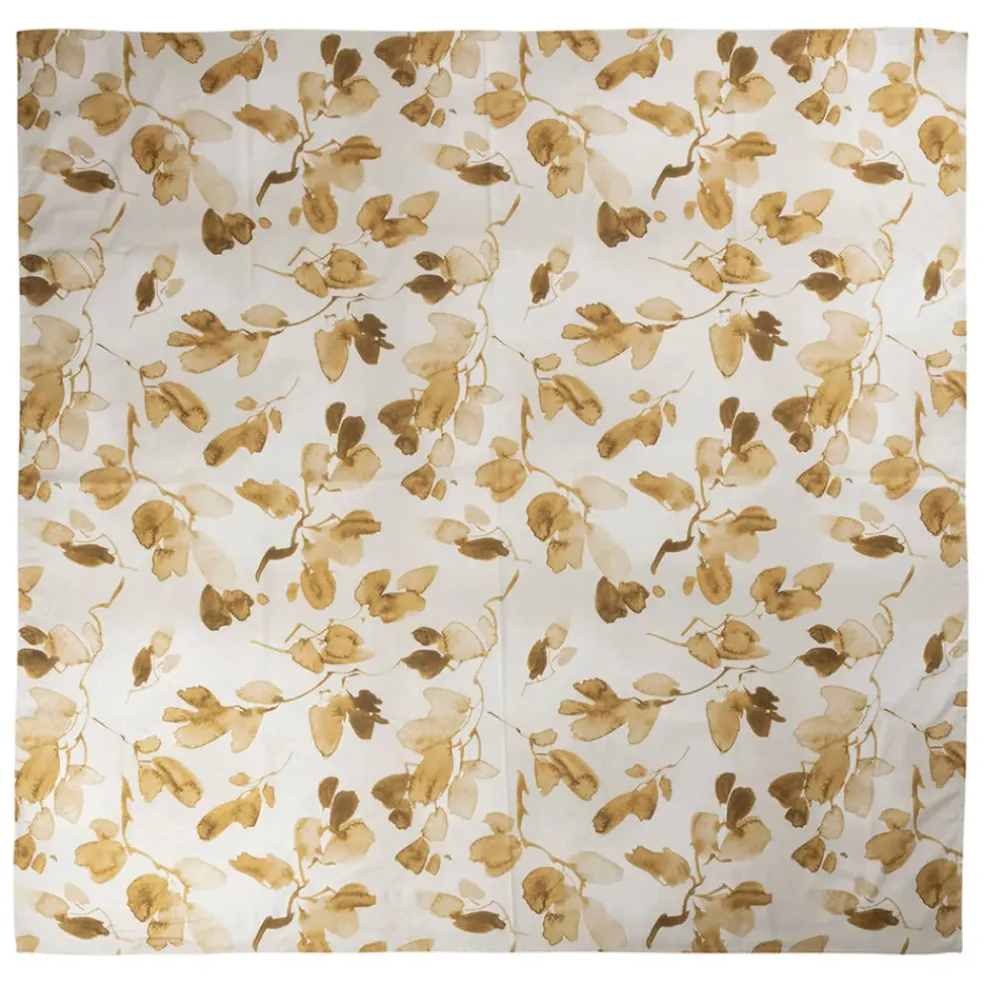 Nappe en coton crème et miel 260x160cm - Erable
