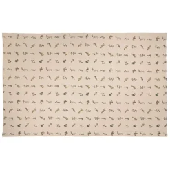 Nappe en coton naturel et vert 230x160cm - Juline