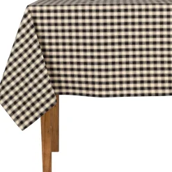 Nappe en coton noir 250x150cm - Campagne
