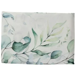 Nappe en coton vert 160x160cm - Eucalyptus