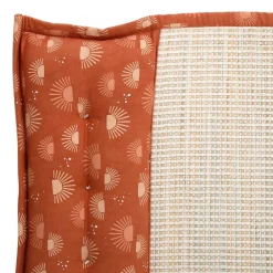 Natte de plage avec coussin terracotta et écru - sweet leaves