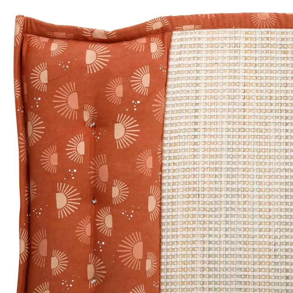 Natte de plage avec coussin terracotta et écru - sweet leaves