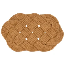 Paillasson tresse en coco naturel 75x45cm - Tresse