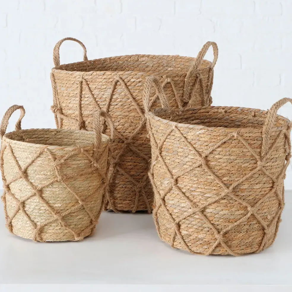 Panier en zostère naturel 31x31cm - Katunia