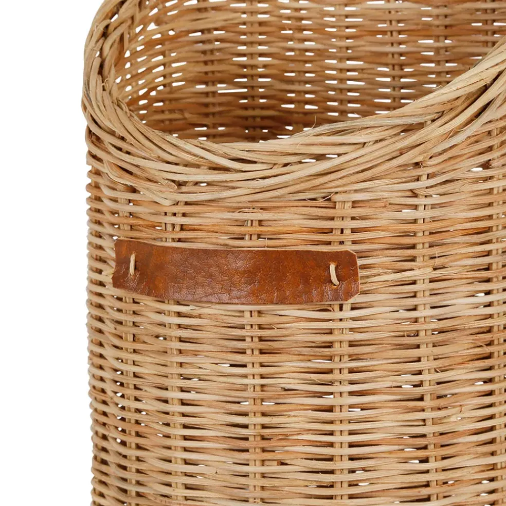 Panier mural cuisine tradition naturel en rotin
