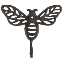 Patere abeille en fonte brun - Abeille