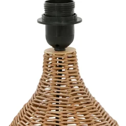 Pied lampe en rotin et fer naturel h35cm - Brasil