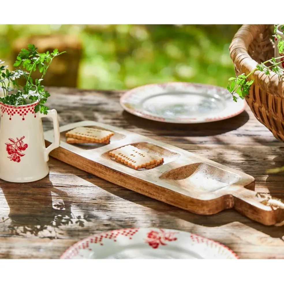 Plat en manguier brun 45x13cm - Grand Office