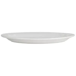Plat ovale en faïence blanc 46.5x35.5cm - Olivier
