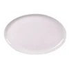 Plat ovale en porcelaine blanche 30x20cm - Ecume
