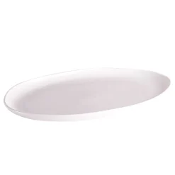 Plat ovale en porcelaine blanche 30x20cm - Ecume