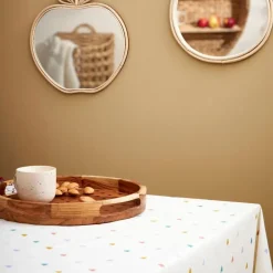 Plateau en acacia naturel 33x33xh4.5cm - Famille