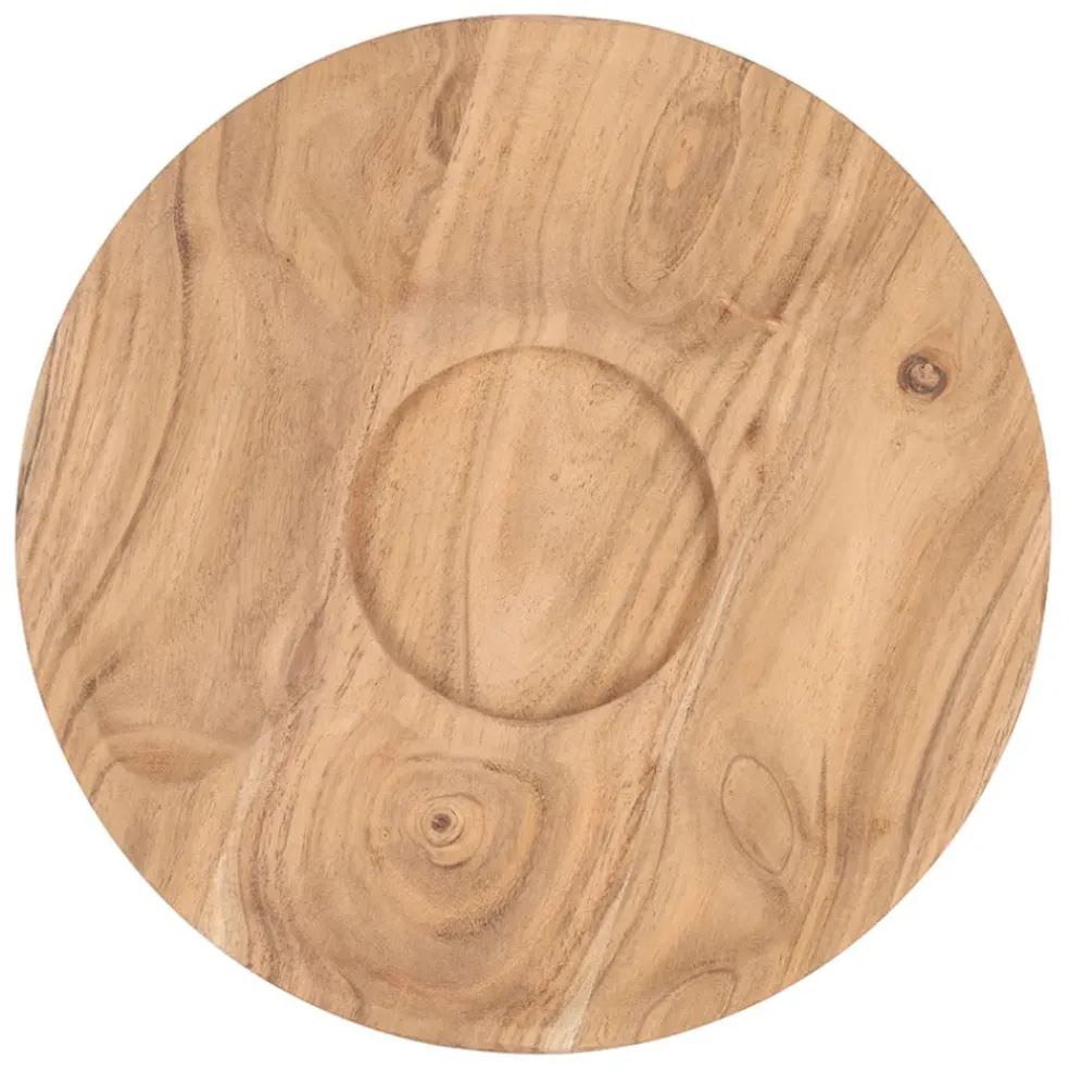 Plateau en acacia naturel avec coupel - Dalbert