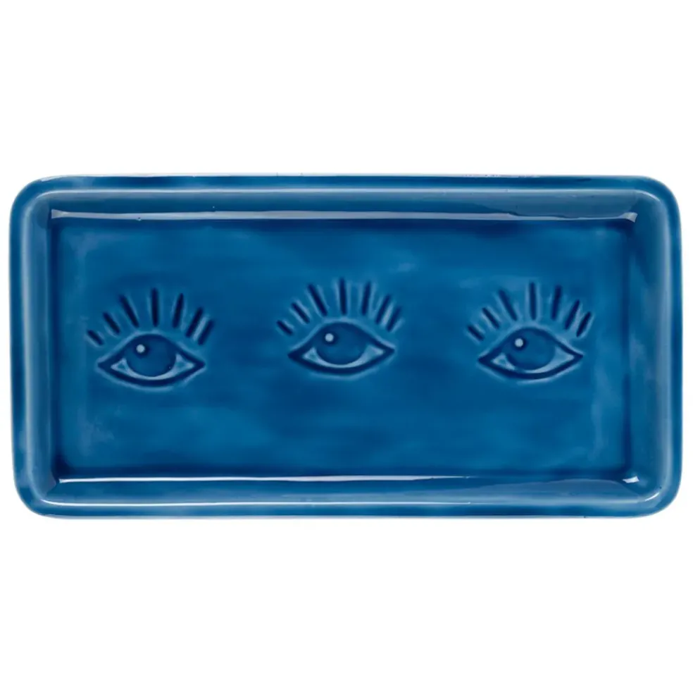 Plateau en fer indigo 30x15cm - Allegra
