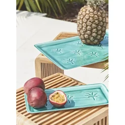 Plateau en fer émeraude 30x15cm - Allegra