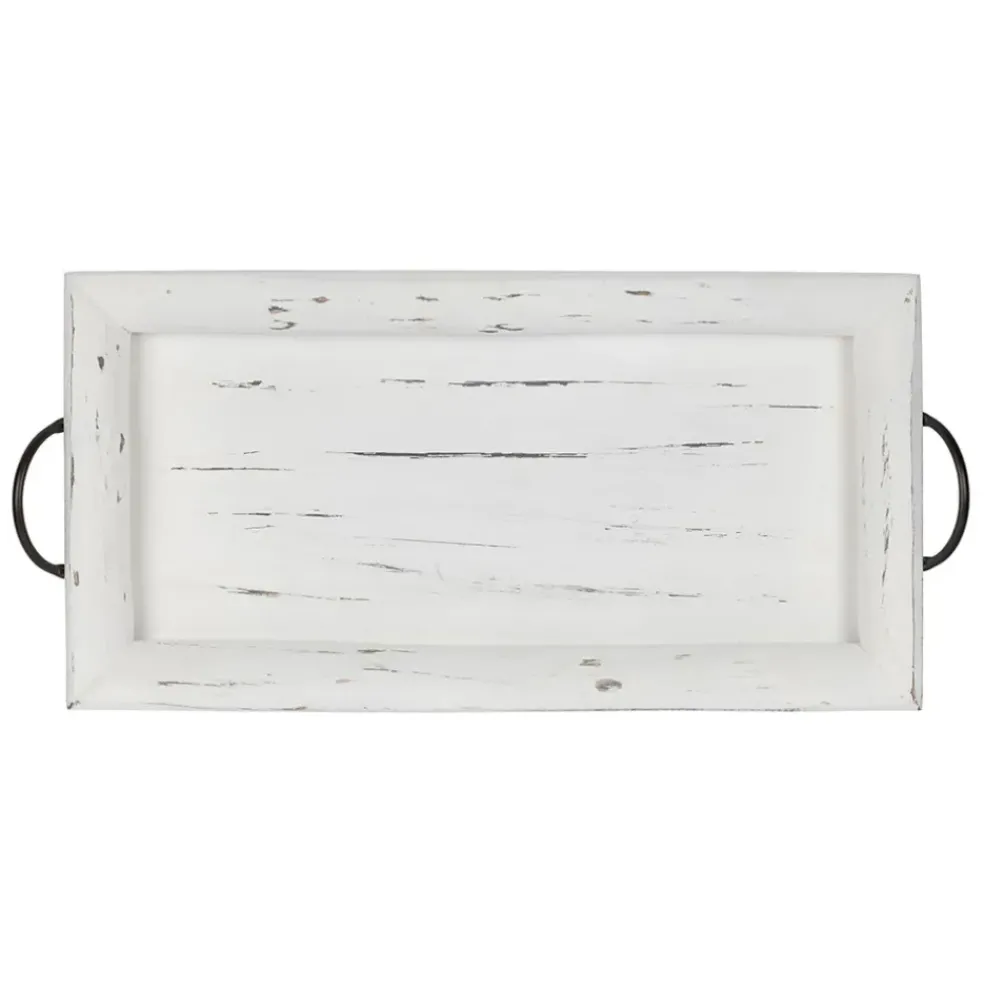 Plateau en sapin blanchi 65x34cm - Trappeur