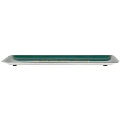 Plateau "merci" en fer émeraude et moutarde 30x15cm - Pop'S
