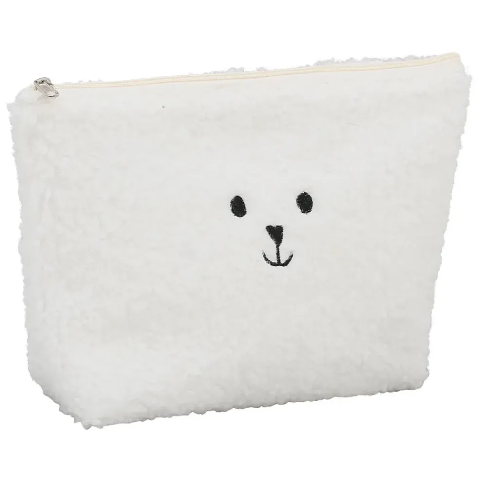 Pochette ourson en tissu blanc - Songes