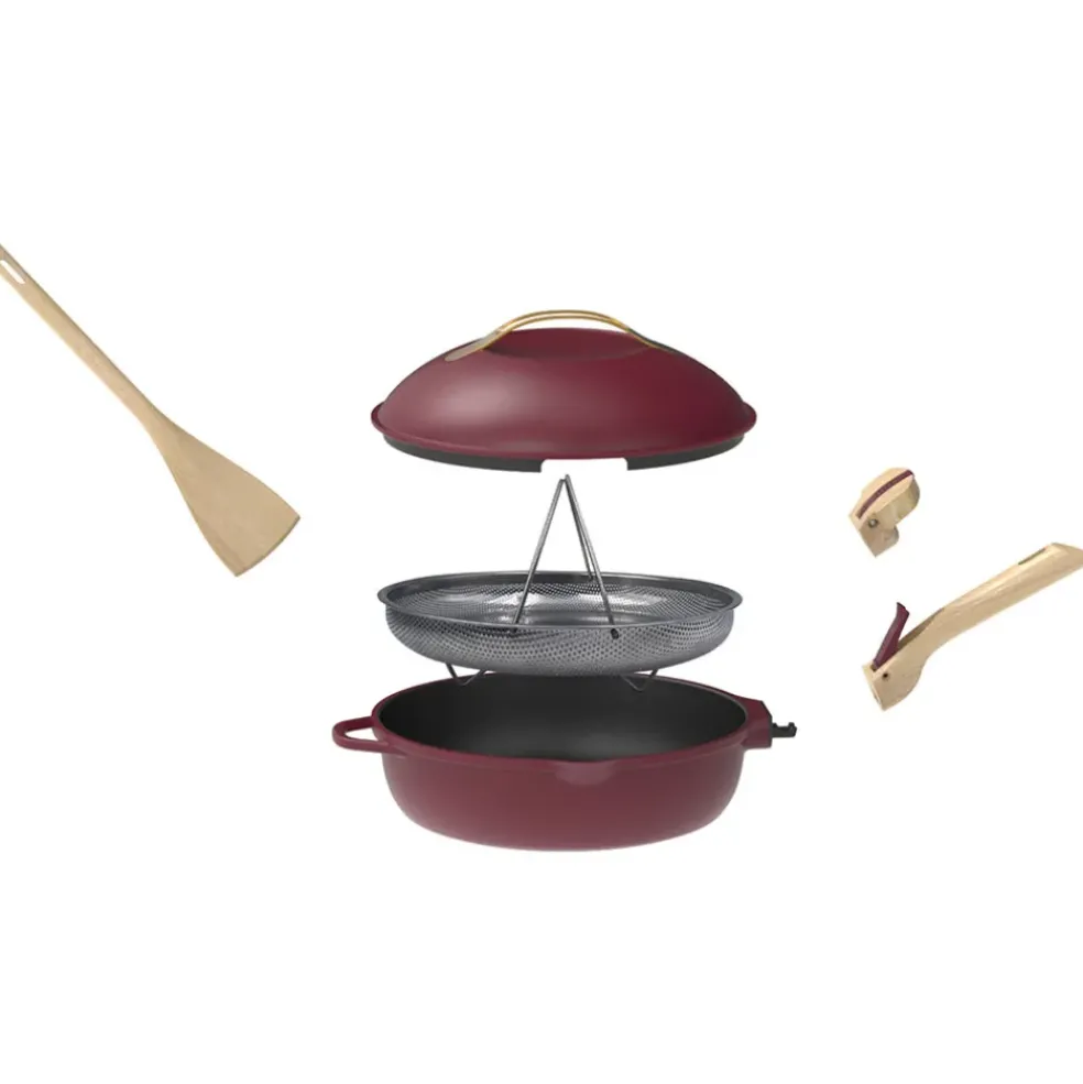 Poêle en aluminium rubis d28cm - La Fabuleuse