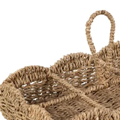 Porte 6 gobelets en jonc de mer naturel - Chaumière